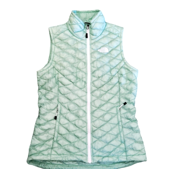 The North Face ThermoBall  Quilted Zip Vest Surf Green Small - Picture 11 of 12